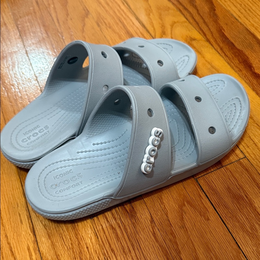 CROCS Light Gray Slide Sandals